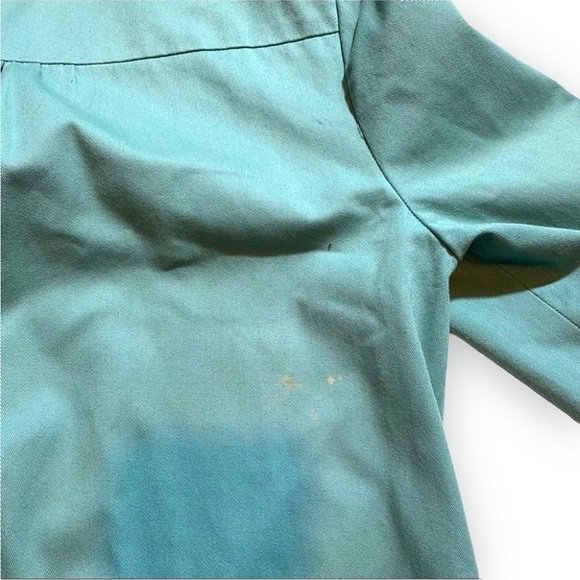 Boden Bauble Embellished Mid Length Spring Jacket Size 8 Teal FLAWED Lightweight - Picture 4 of 8